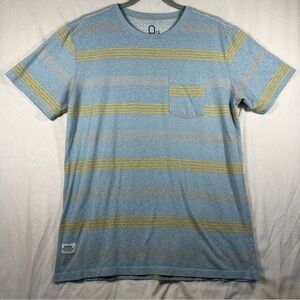 •SOLD• Katin T Shirt Men’s Large Blue Stripes Pocket Tee Beach Surf California